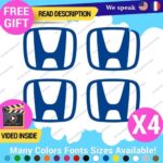 QTY:4 Fits Cap Honda H Decal Sticker Wheel Logo Tunning Race Drift Cars JDM Viny - Image 15
