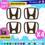 QTY:4 Fits Cap Honda H Decal Sticker Wheel Logo Tunning Race Drift Cars JDM Viny - Image 20