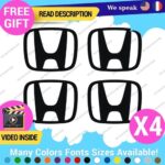 QTY:4 Fits Cap Honda H Decal Sticker Wheel Logo Tunning Race Drift Cars JDM Viny - Image 3