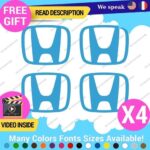 QTY:4 Fits Cap Honda H Decal Sticker Wheel Logo Tunning Race Drift Cars JDM Viny - Image 25