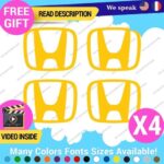 QTY:4 Fits Cap Honda H Decal Sticker Wheel Logo Tunning Race Drift Cars JDM Viny - Image 4