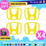 QTY:4 Fits Cap Honda H Decal Sticker Wheel Logo Tunning Race Drift Cars JDM Viny - Image 5