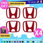 QTY:4 Fits Cap Honda H Decal Sticker Wheel Logo Tunning Race Drift Cars JDM Viny - Image 6
