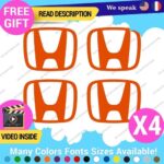 QTY:4 Fits Cap Honda H Decal Sticker Wheel Logo Tunning Race Drift Cars JDM Viny - Image 7