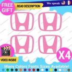 QTY:4 Fits Cap Honda H Decal Sticker Wheel Logo Tunning Race Drift Cars JDM Viny - Image 9