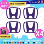 QTY:4 Fits Cap Honda H Decal Sticker Wheel Logo Tunning Race Drift Cars JDM Viny - Image 10
