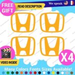QTY:4 Fits Cap Honda H Decal Sticker Wheel Logo Tunning Race Drift Cars JDM Viny - Image 27