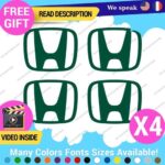 QTY:4 Fits Cap Honda H Decal Sticker Wheel Logo Tunning Race Drift Cars JDM Viny - Image 26