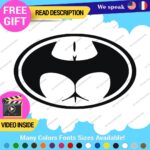 Buttman Oval Decals Stickers Vinyl Super Hero Bat Prank DC Comic Dark Knight As