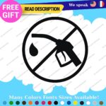 Fits Electric Vehicule Stickers Vinyl Decals Car 100% EV Hybrid Green Gas - Image 3