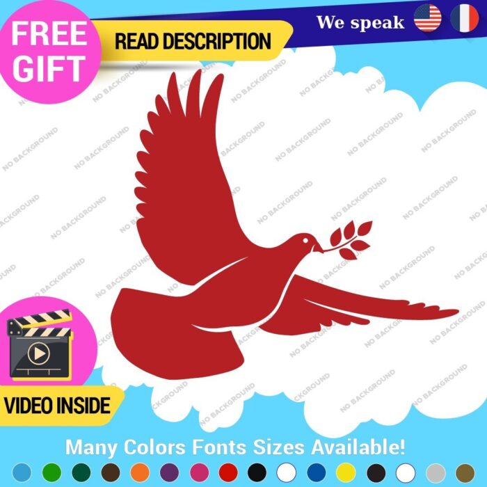 Dove Jesus Faith Decal Sticker Vinyl God  Bless Bible Peace Lord Christian Love - Image 7