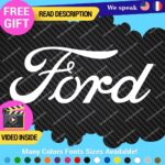 Fits Ford Script Decal Sticker Vinyl Vintage Mustang Old Oval Emblem Truck Buil