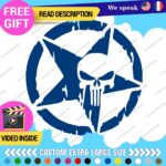 Fits Large Army Star Punisher Sticker Vinyl Decal US Military Truck Door Hood - Image 12