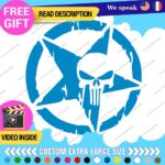 Fits Large Army Star Punisher Sticker Vinyl Decal US Military Truck Door Hood - Image 13