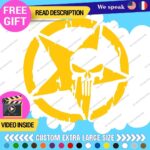 Fits Large Army Star Punisher Sticker Vinyl Decal US Military Truck Door Hood - Image 3