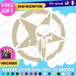 Fits Large Army Star Punisher Sticker Vinyl Decal US Military Truck Door Hood - Image 21