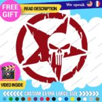 Fits Large Army Star Punisher Sticker Vinyl Decal US Military Truck Door Hood - Image 5