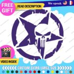 Fits Large Army Star Punisher Sticker Vinyl Decal US Military Truck Door Hood - Image 10