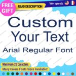 Custom Text Name Arial Fonts Lettering Die Cut Decals Vinyl Sticker 651 Regular