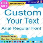 Custom Text Name Arial Fonts Lettering Die Cut Decals Vinyl Sticker 651 Regular - Image 18
