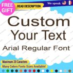 Custom Text Name Arial Fonts Lettering Die Cut Decals Vinyl Sticker 651 Regular - Image 21