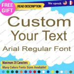 Custom Text Name Arial Fonts Lettering Die Cut Decals Vinyl Sticker 651 Regular - Image 23