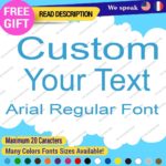 Custom Text Name Arial Fonts Lettering Die Cut Decals Vinyl Sticker 651 Regular - Image 25