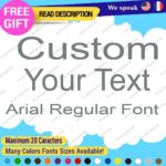 Custom Text Name Arial Fonts Lettering Die Cut Decals Vinyl Sticker 651 Regular - Image 9
