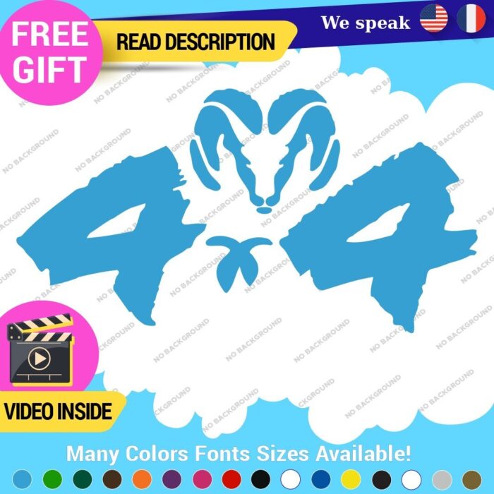 Fits 4X4 Off Road Ram All Wheel Drive Decals Stickers Vinyl Truck Bedside 4 X 4 - Image 24