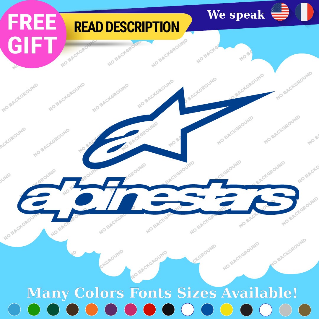 Fits Alpinestars Decals Stickers Vinyl Motocross Moto Alpine Stars Helmet MotoGP 297353858507 Fits Alpinestars Decals Stickers Vinyl Motocross Moto Alpine Stars Helmet MotoGP - Image 1