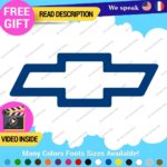 Fits Chevrolet Decal Stickers Vinyl Chevy Silverado Old Bowtie SS Tailgate Bed