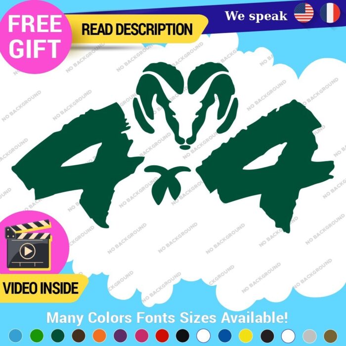 Fits 4X4 Off Road Ram All Wheel Drive Decals Stickers Vinyl Truck Bedside 4 X 4 - Image 27