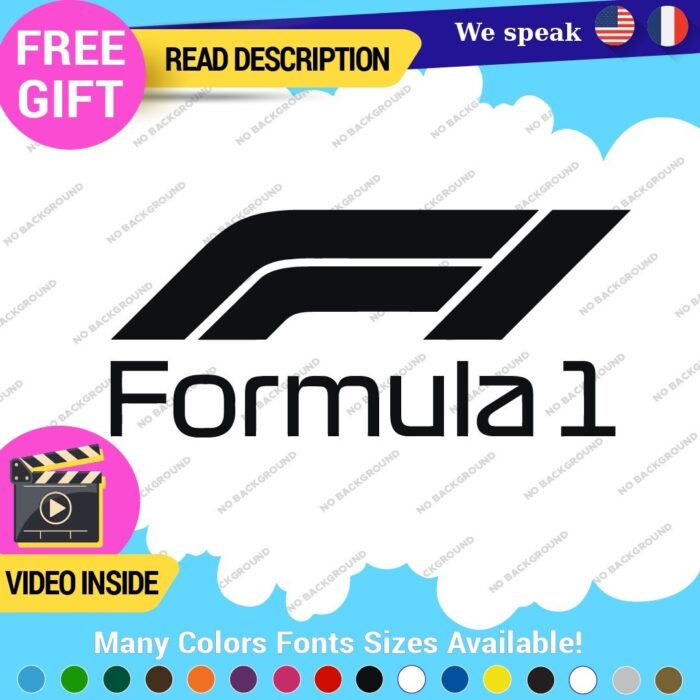 Fits Formula One 1 Decal Sticker Vinyl Legend Grand Prix Race Racing F1 Car - Image 14