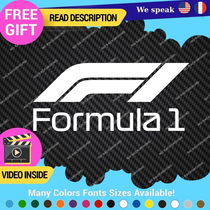 Fits Formula One 1 Decal Sticker Vinyl Legend Grand Prix Race Racing F1 Car - Image 15