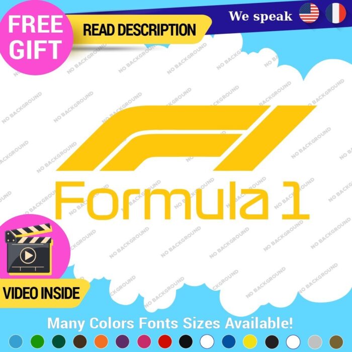 Fits Formula One 1 Decal Sticker Vinyl Legend Grand Prix Race Racing F1 Car - Image 16