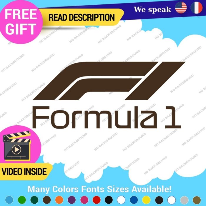 Fits Formula One 1 Decal Sticker Vinyl Legend Grand Prix Race Racing F1 Car - Image 20