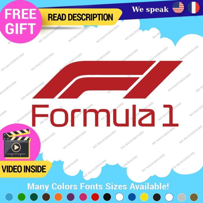 Fits Formula One 1 Decal Sticker Vinyl Legend Grand Prix Race Racing F1 Car - Image 3