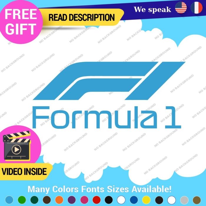 Fits Formula One 1 Decal Sticker Vinyl Legend Grand Prix Race Racing F1 Car - Image 25