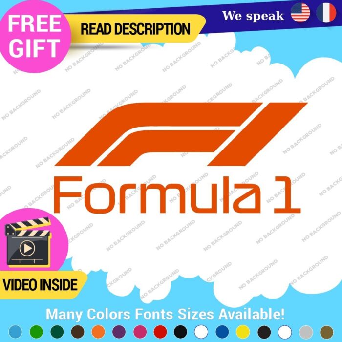 Fits Formula One 1 Decal Sticker Vinyl Legend Grand Prix Race Racing F1 Car - Image 4