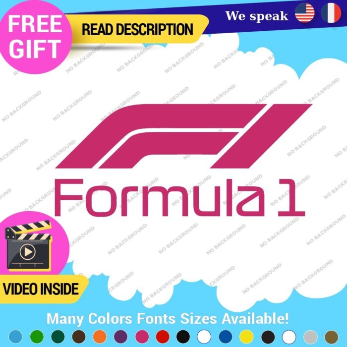 Fits Formula One 1 Decal Sticker Vinyl Legend Grand Prix Race Racing F1 Car - Image 5