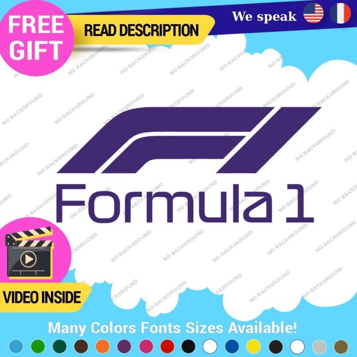 Fits Formula One 1 Decal Sticker Vinyl Legend Grand Prix Race Racing F1 Car - Image 7