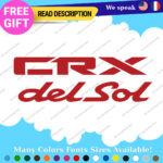 Fits Honda Del Sol Decals Stickers Vinyl CRX Si SiR Door Side JDM Drift Civic