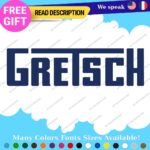 Fits Large Gretsch Banner Guitar Old Decals Stickers Vinyl Drum White Bass Vi - Image 14