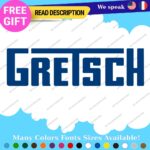 Fits Large Gretsch Banner Guitar Old Decals Stickers Vinyl Drum White Bass Vi - Image 15