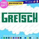 Fits Large Gretsch Banner Guitar Old Decals Stickers Vinyl Drum White Bass Vi - Image 18