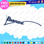 Fits Purple Ibanez Decals Stickers Vinyl Swoosh Jem Headstock Old  Amp Guitar - Image 14