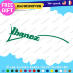 Fits Purple Ibanez Decals Stickers Vinyl Swoosh Jem Headstock Old  Amp Guitar - Image 16