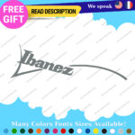 Fits Purple Ibanez Decals Stickers Vinyl Swoosh Jem Headstock Old  Amp Guitar - Image 19