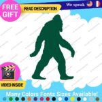 Bigfoot Yeti  Walking  Decals Stickers Vinyl  Silouhette Beard Sasquatch Walk - Image 26