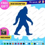 Bigfoot Yeti  Walking  Decals Stickers Vinyl  Silouhette Beard Sasquatch Walk - Image 19